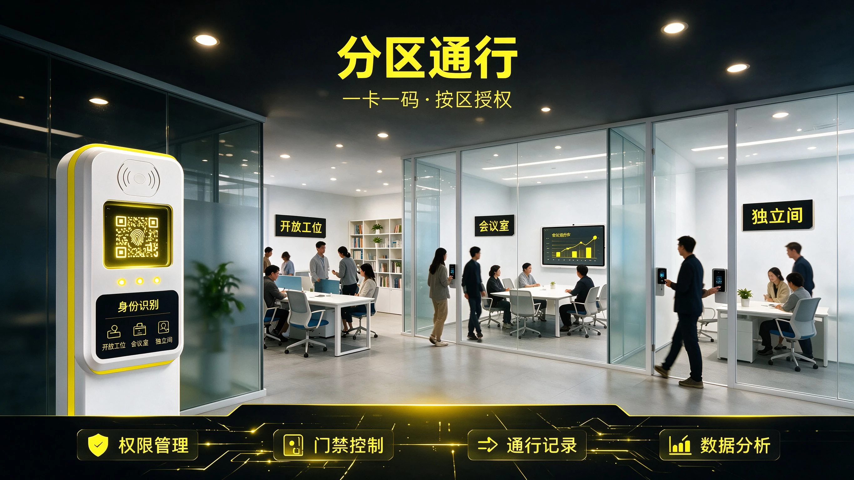 共享空间分区通行